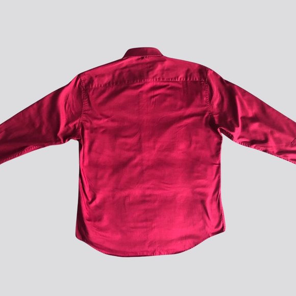 Bellissimo Burgundy Dress Shirt Size 16R - Picture 4 of 10